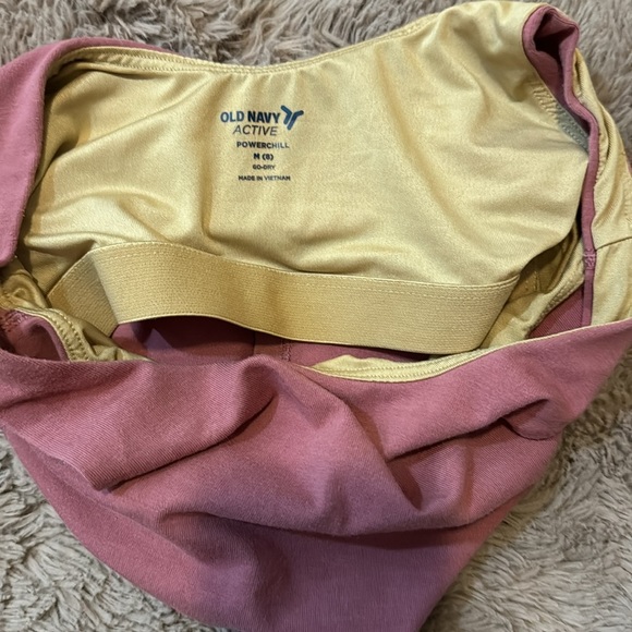 Old Navy Active sleeveless crop tank top built in bra mauve pink powerchill M(8) - Picture 6 of 6